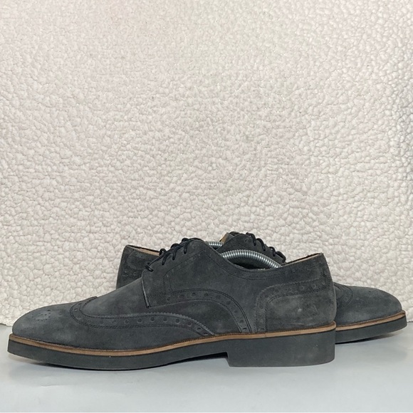 Gordon Rush Men's Grey Concord Leather Lace Up Wingtip Classic Dress Shoes SZ 12 - Picture 7 of 11